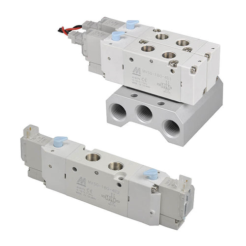 Mindman MVSG-180-4E1 Solenoid Valve, 5/2-Way Single Solenoid (Body Ported)