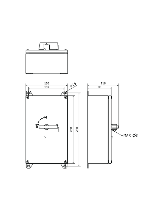 Altech KER480R CUL UL Type 4X Stainless Steel Disconnect Enclosure