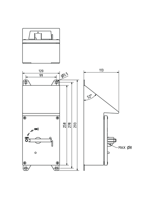 Altech KER440RS UL UL Type 4X Stainless Steel Disconnect Enclosure