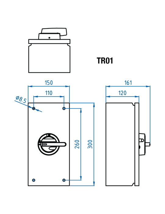 Altech KET460UL98 Y/R UL98 Motor Disconnect Switch - Sheet Metal Enclosure