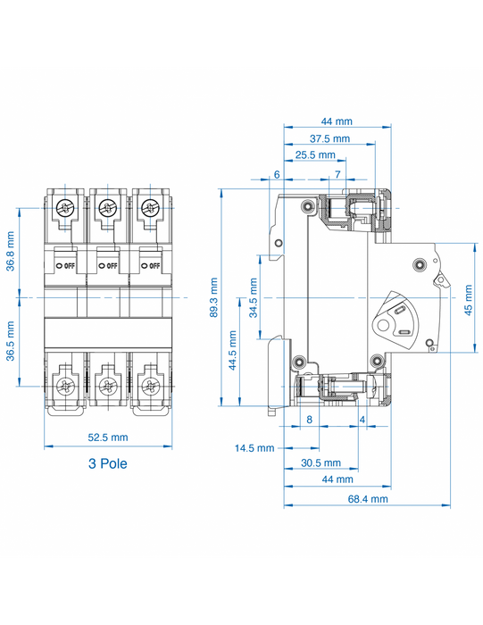 Altech 3D15UR ﻿﻿UL1077 Recognized Supplementary Protector
