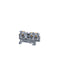 Altech CP2.5/3/W White - Feed-Through, 3 Connection Terminal Block