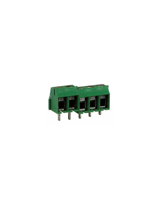 Altech MBE155-5-V-L PCB Terminal Block, 5.00mm, 5 Pole, Front Wire, Green