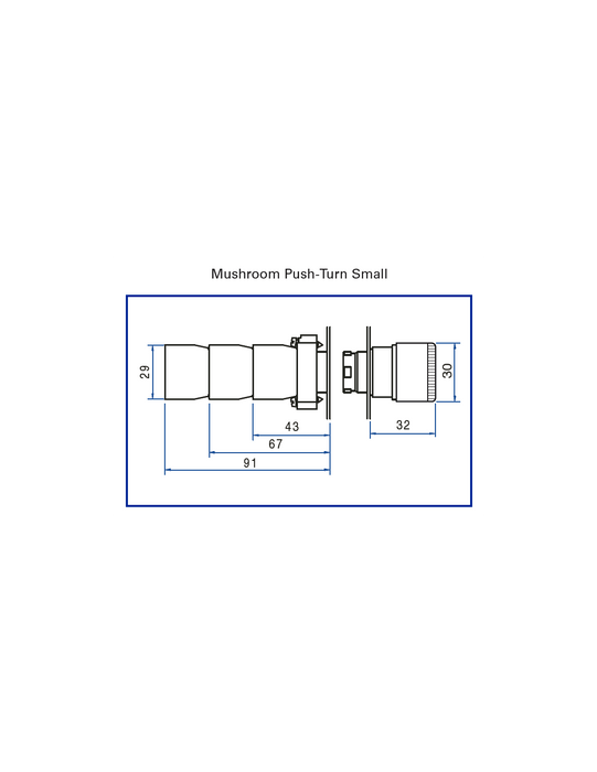 Altech 2AMLS4 Mushroom Push-Turn Small - Non-Illuminated Metal Operator