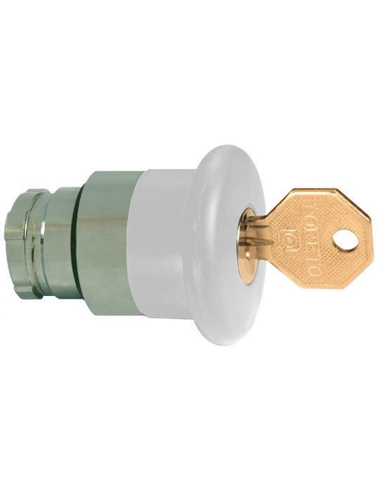 Altech 2AMLKB1 Mushroom with Key Release - Non-Illuminated Metal Operator