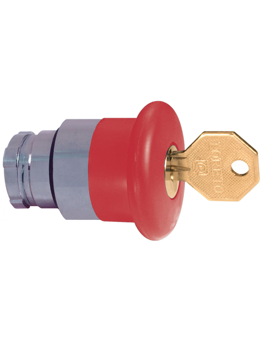 Altech 2AMLKB4 Mushroom with Key Release - Non-Illuminated Metal Operator