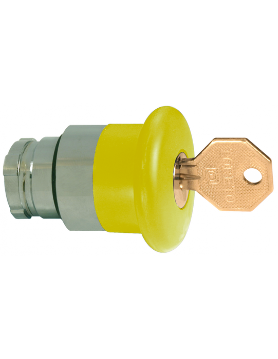 Altech 2AMLKB8 Mushroom with Key Release - Non-Illuminated Metal Operator