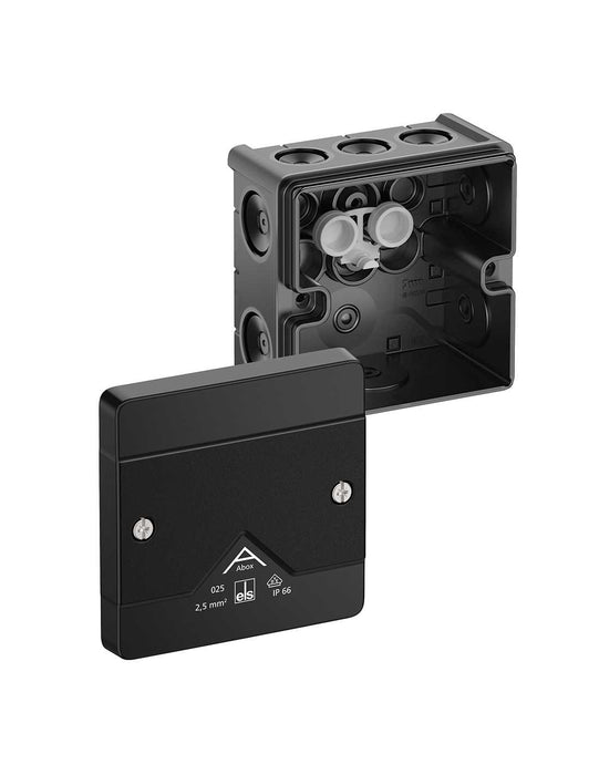 Altech 802-000-01 Abox 025 - , Empty Polypropylene Black Enclosure, Metric Cable Entries