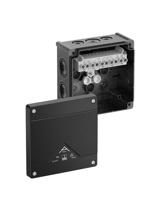 Altech 806-020-01 Abox 060 - , Polypropylene Black Enclosure, 5 Pole High-set Terminal
