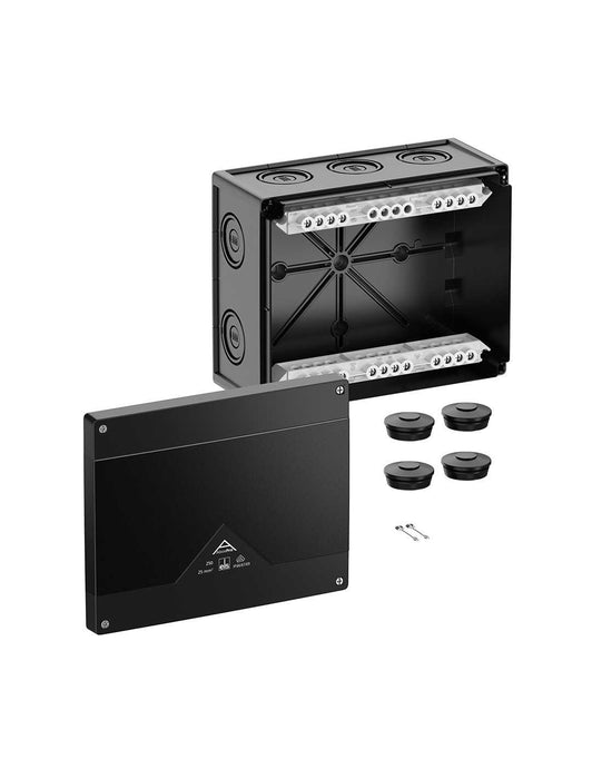 Altech 425-020-01 Abox Pro 250 - , Polycarbonate Black Enclosure, 5x5 Pole High-set Terminal