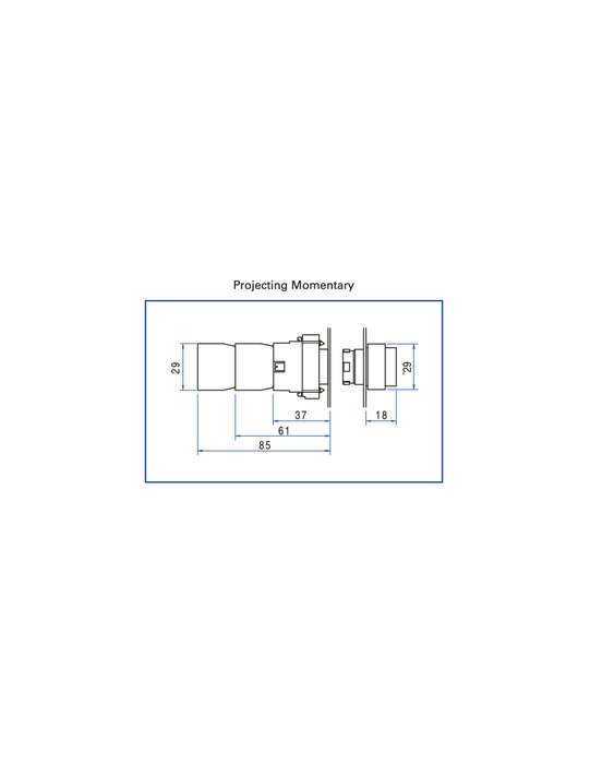 Altech 2ALP1LB-024 LED Illuminated Metal Projecting Operators