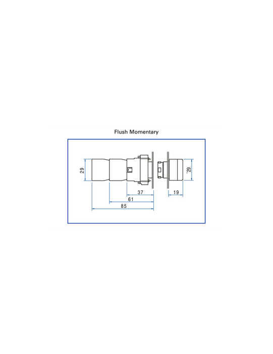 Altech 2ALF1LB-110 LED Illuminated Metal Flush Operators