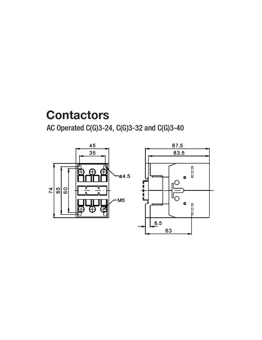 Altech A16PC3-32A00-AC180V PC Series Contactors - 40A Frame (1 Phase, 3 Phase)