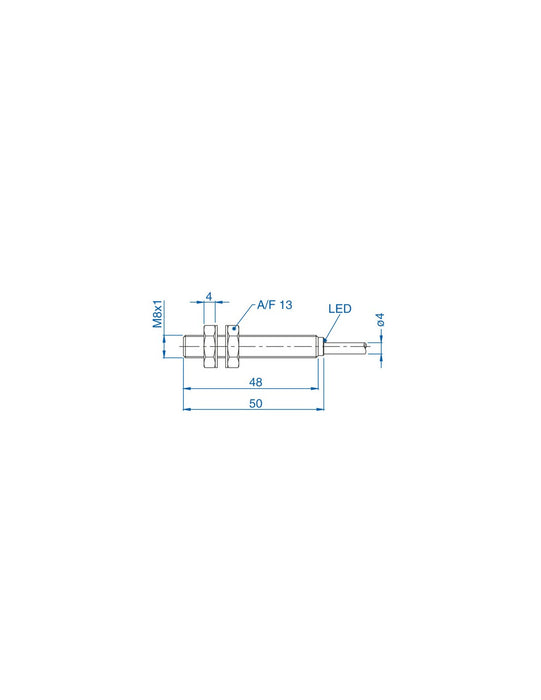 Altech AIS08F1.5AN024-2M M8 Flush Mount Cylindrical Sensor, DC - 3 WIRE-STANDARD