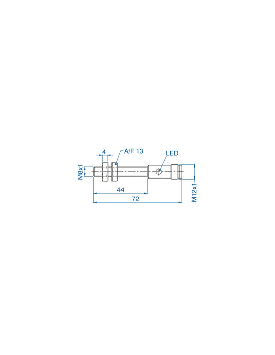 Altech AIS08F1.5AP024-Q65 M8 Flush Mount Cylindrical Sensor, DC - 3 WIRE-STANDARD