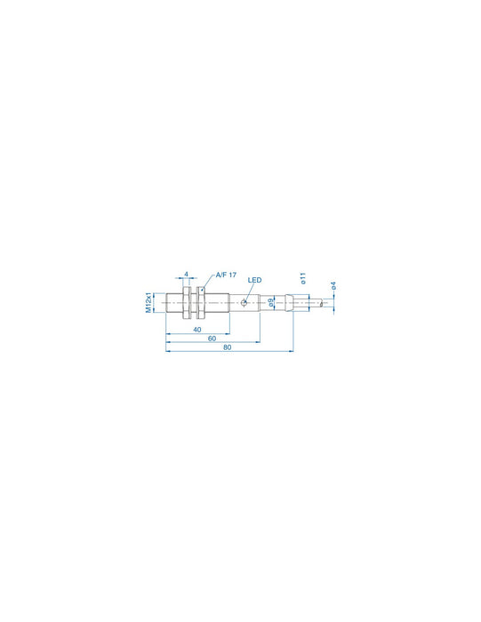 Altech AIS12F04AP024-2M M12 Flush Mount Cylindrical Sensor, DC - 3 WIRE-EXTENDED SENSING DISTANCE