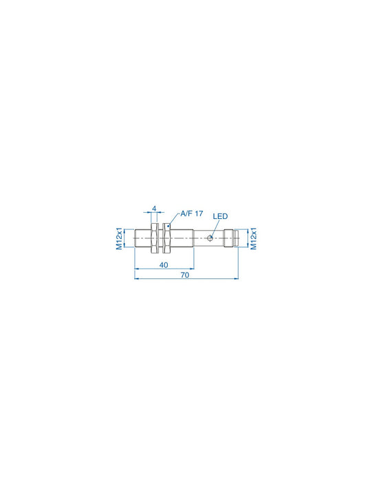 Altech AIS12F04AN024-Q65 M12 Flush Mount Cylindrical Sensor, DC - 3 WIRE-EXTENDED SENSING DISTANCE