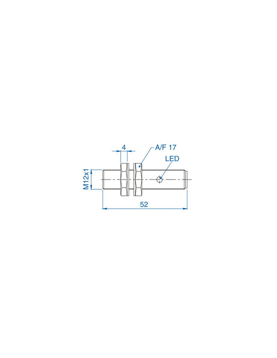 Altech AIK12F02AN024-Q65 M12 Flush Mount Cylindrical Sensor, DC - 3 WIRE- SHORT BODY