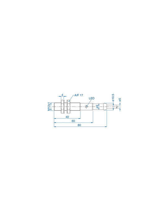 Altech AIS12F02AW220-2M M12 Flush Mount Cylindrical Sensor, DC - 2 WIRE- STANDARD