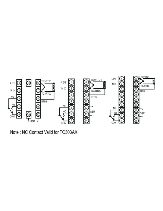 Altech TC303AX-CU Single Display, 1 Output Temperature Controllers