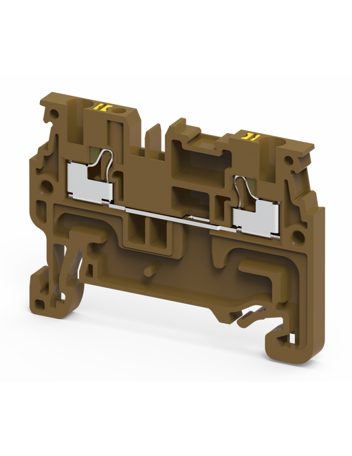 Altech CP1.5/DB Brown - Single Level Feed-Through Terminal Block
