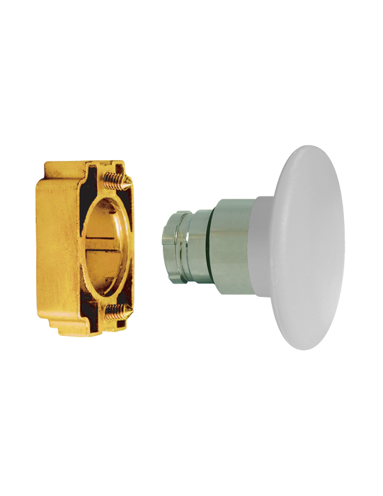 Altech 2AMJ1 Mushroom Momentary Large- Non-Illuminated Metal Operator