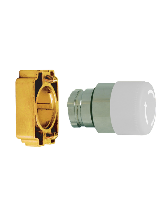 Altech 2AMLS1 Mushroom Push-Turn Small - Non-Illuminated Metal Operator