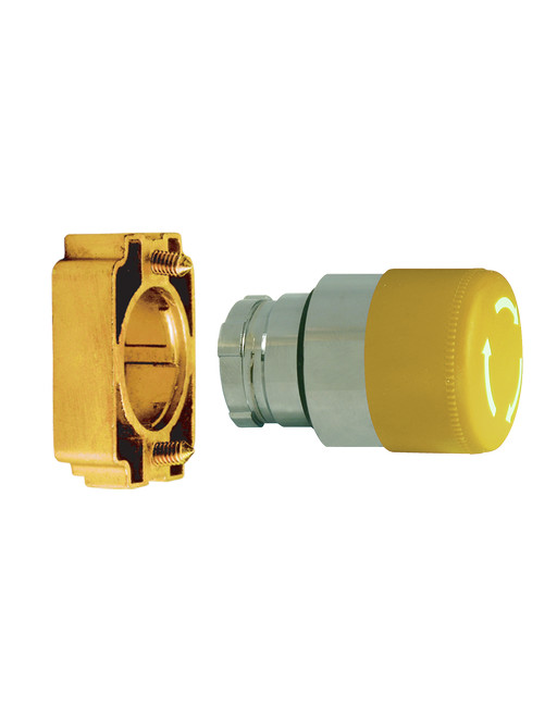 Altech 2AMLS8 Mushroom Push-Turn Small - Non-Illuminated Metal Operator