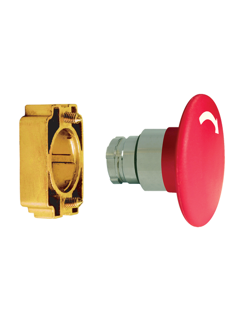 Altech 2AMLJ4 Mushroom Push-Turn Large - Non-Illuminated Metal Operator