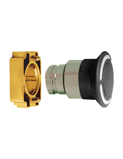 Altech 2AML2 Mushroom Push-Turn - Non-Illuminated Metal Operator