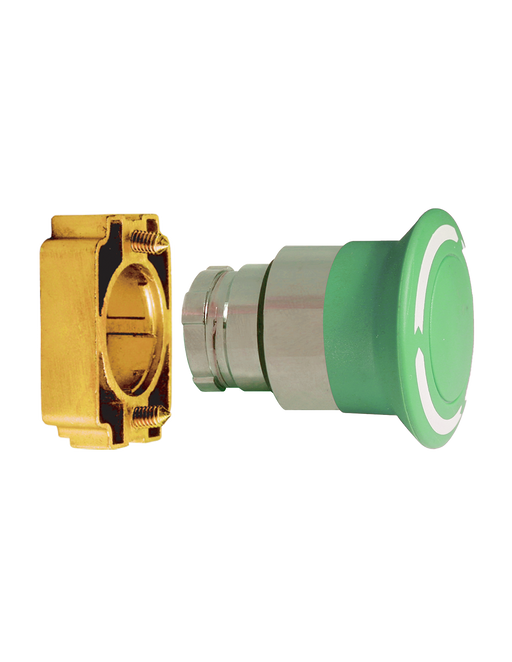 Altech 2AML3 Mushroom Push-Turn - Non-Illuminated Metal Operator