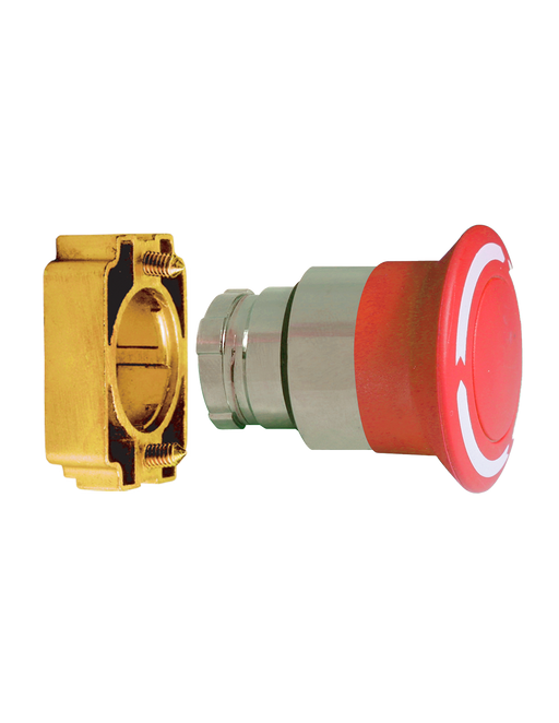 Altech 2AML4 Mushroom Push-Turn - Non-Illuminated Metal Operator