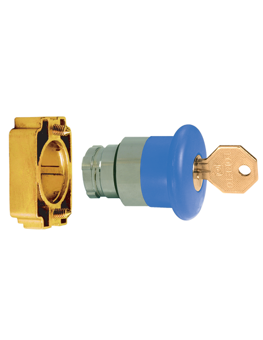 Altech 2AMLKB6 Mushroom with Key Release - Non-Illuminated Metal Operator