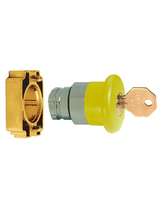Altech 2AMLKB8 Mushroom with Key Release - Non-Illuminated Metal Operator