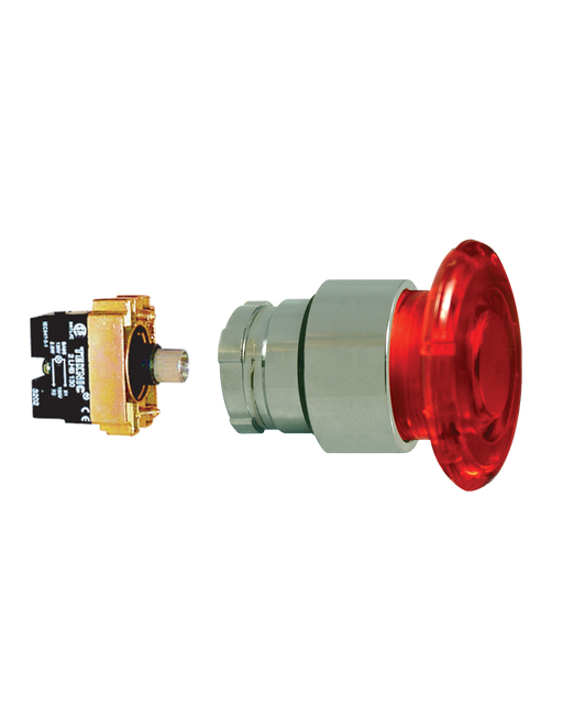 Altech 2ALM4LB-024 Mushroom Illuminated Momentary - Illuminated Mushroom Metal Operator