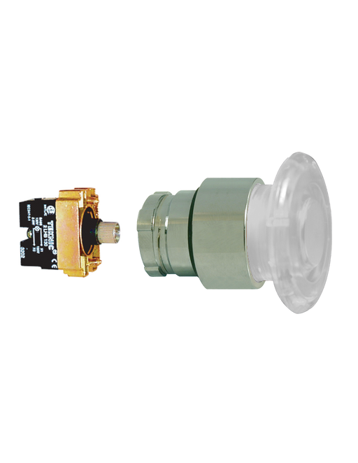 Altech 2ALM1LB-048 Mushroom Illuminated Momentary - Illuminated Mushroom Metal Operator