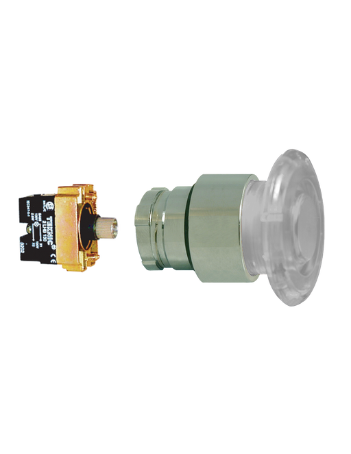 Altech 2ALM7LB-048 Mushroom Illuminated Momentary - Illuminated Mushroom Metal Operator