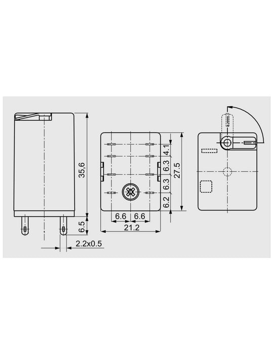 Altech R2N-2012-23-5230-WTL DPDT, 12A Industrial Electromagnetic Relay