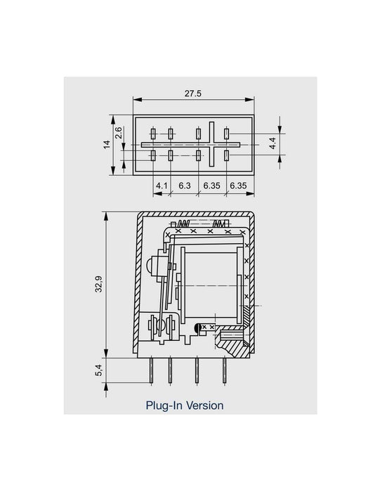 Altech R2M-2012-23-1012 DPDT, 5A Industrial Electromagnetic Relay