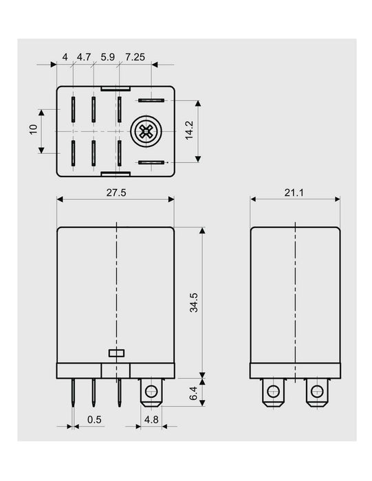 Altech RY2-2012-26-5230-LD DPDT, 12A Industrial Electromagnetic Relay