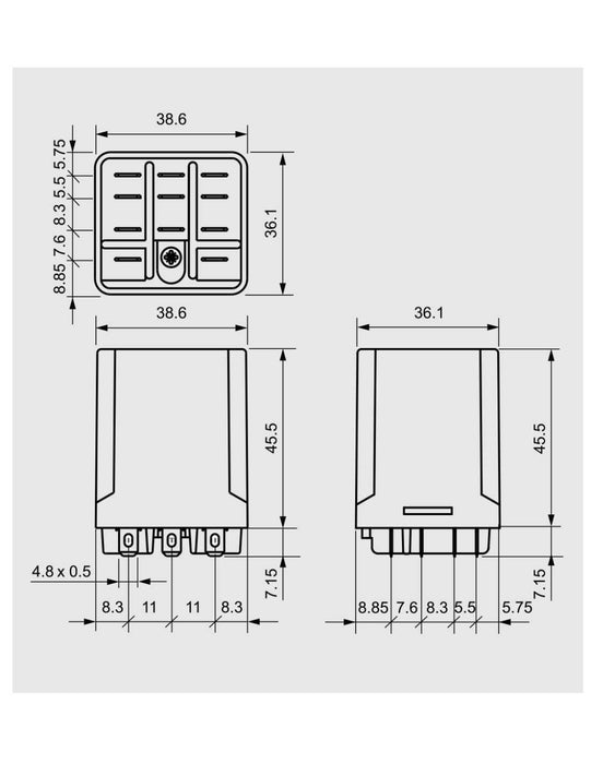 Altech RUC-2053-26-5120-L 3PST(3NO) Contact Gap ≥ 3mm, Industrial Electromagnetic Relay