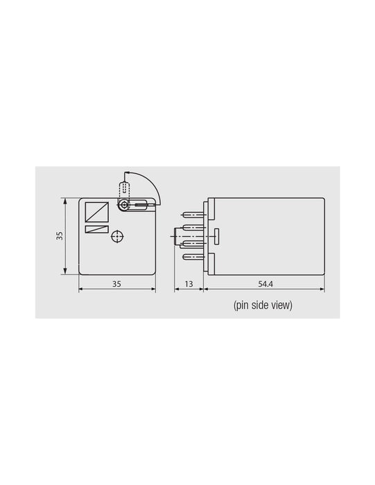 Altech R15-2012-23-5024-WTL DPDT, 10A Industrial Electromagnetic Relay