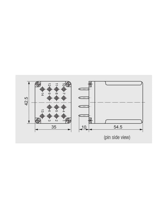 Altech R15-1014-23-1110-L 4PDT, 10A Industrial Electromagnetic Relay