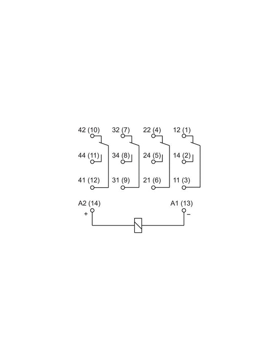 Altech R15-1014-23-1110-D 4PDT, 10A Industrial Electromagnetic Relay