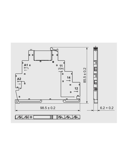 Altech PIR6W-1PS-6VDC-O SPST(1NO), 2A, Solid State Transistor (O) Relay