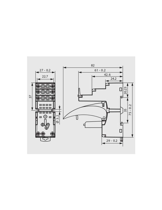 Altech GZM2 Plug-In Relay Socket for R2 Series