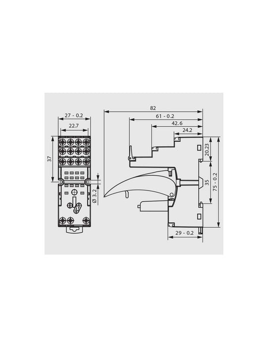 Altech GZM4 Plug-In Relay Socket for R4 Series