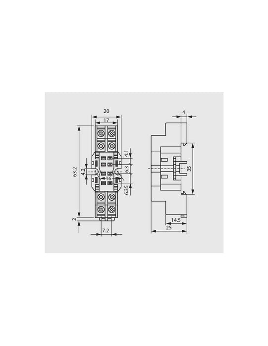 Altech GZ2 Plug-In Relay Socket for R2M Series