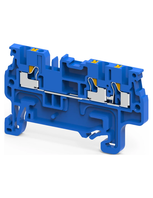 Altech CP1.5/3/BU Blue - Feed-Through, 3 Connection Terminal Block
