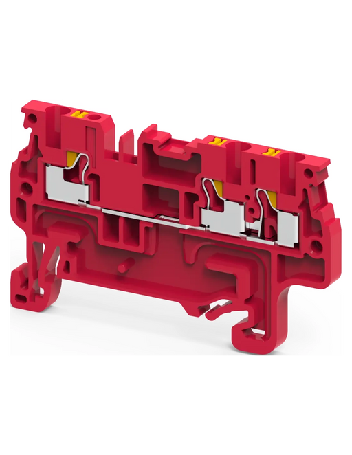 Altech CP1.5/3/R Red - Feed-Through, 3 Connection Terminal Block